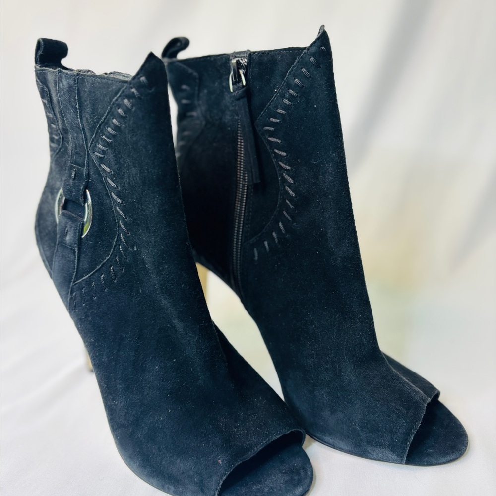 Rebecca Minkoff Ridley Stiletto‎ Heel Peep Toe Booties 8 - Picture 13 of 15